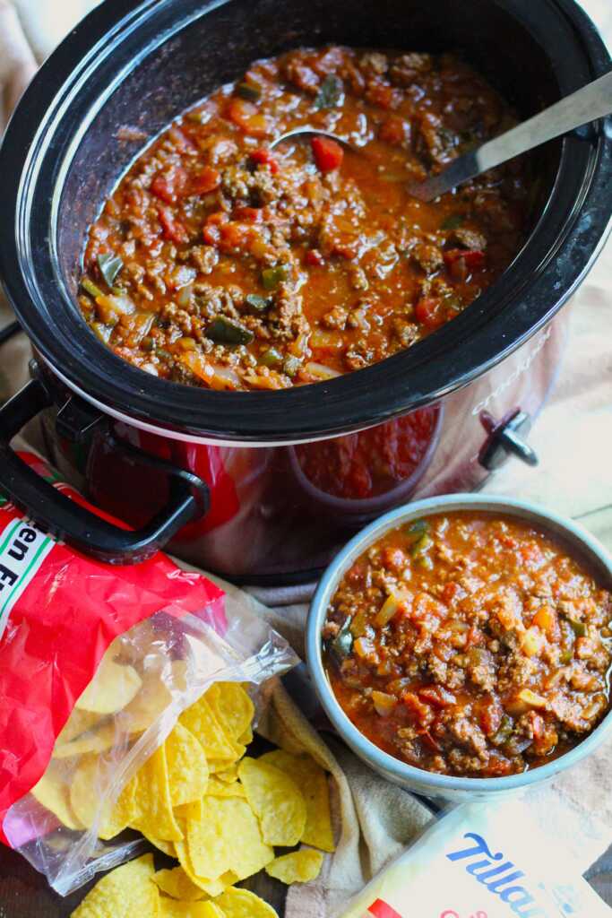 Slow Cooker No-Bean Chili