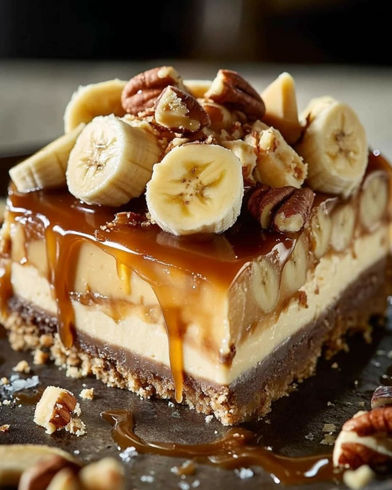  Banana Caramel Peanut Butter Cheesecake 