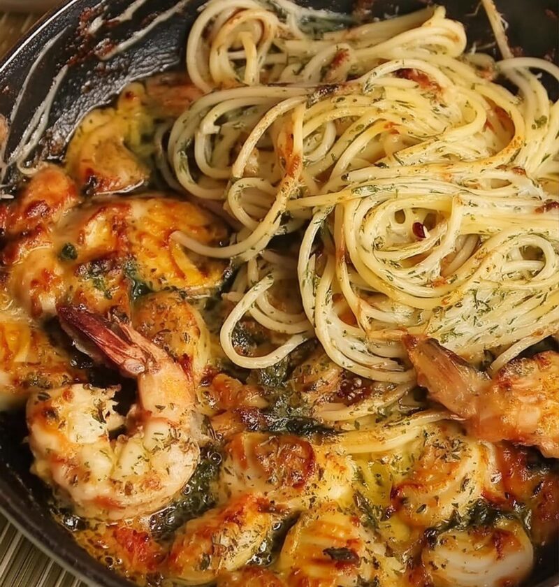 Garlic Shrimp Pasta 