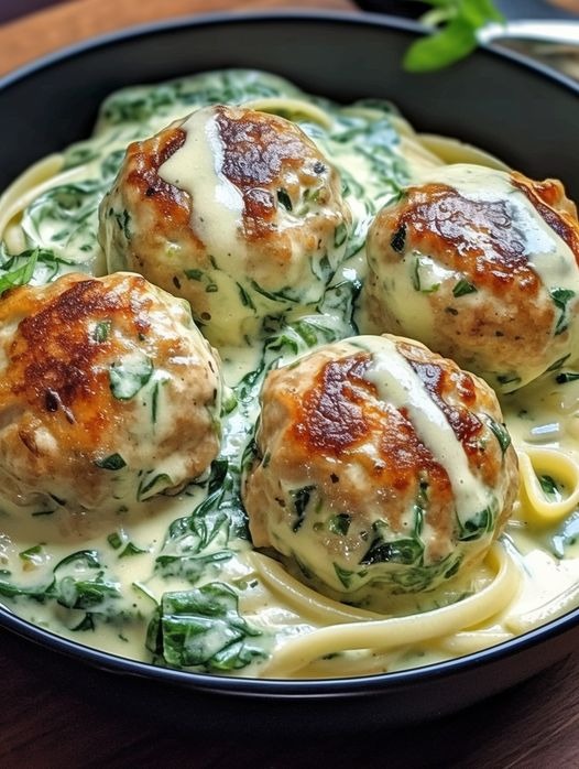 Chicken Ricotta Meatballs with Spinach Alfredo Sauce: A Culinary Comedy in the Kitchen!