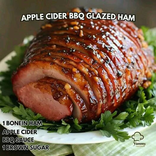 Apple Cider BBQ Glazed Ham