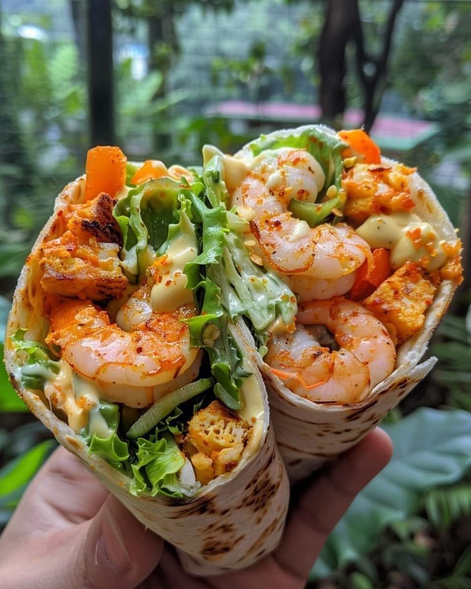 Grilled Shrimp Caesar Wraps