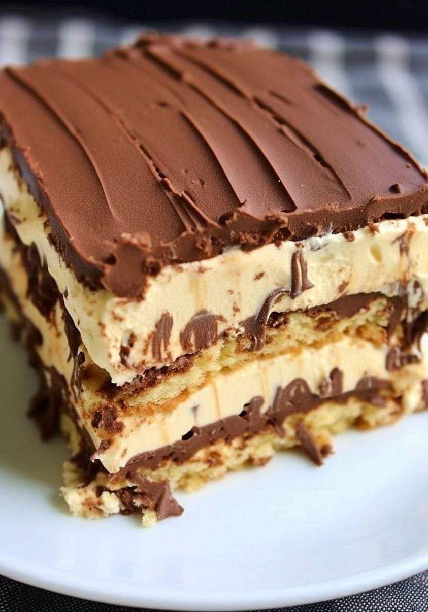 No-Bake Peanut Butter Eclair Cake