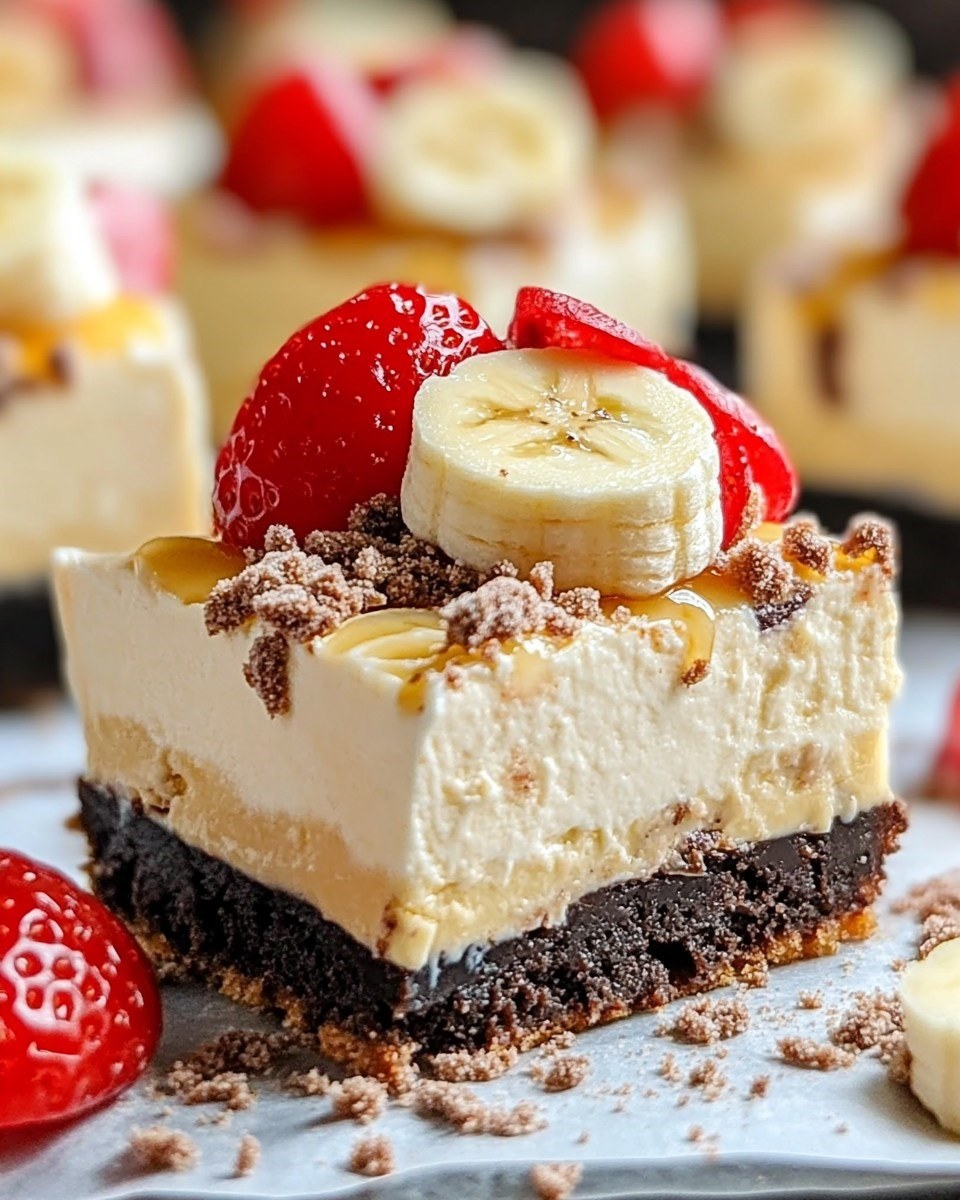 No-Bake Banana Split Oreo Cheesecake Bites