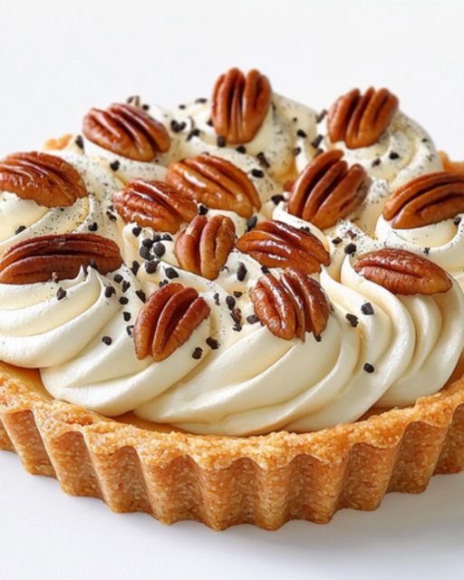 Creamy Vanilla & Caramelized Pecan Tart