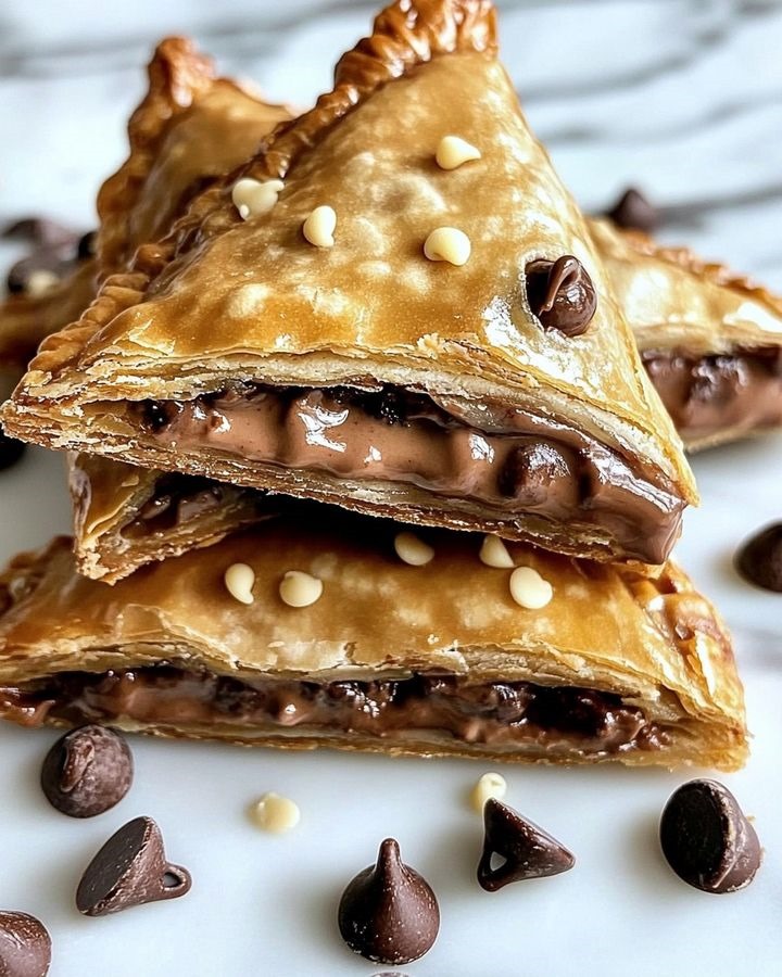 Chocolate Chip Cookie Dough Turnovers  A Gooey, Chocolatey Delight!