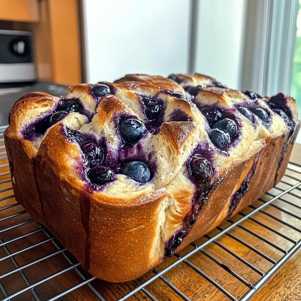 DIY Blueberry Cream Cheese Pull Apart Bread 