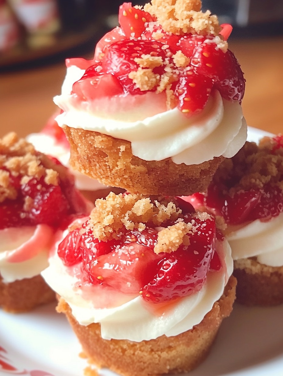 Mini Strawberry Crunch Cheesecake Bites