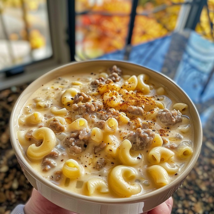 Quick and Hearty One-Pot Macaroni Cheeseburger Soup – Comfort in a Bowl