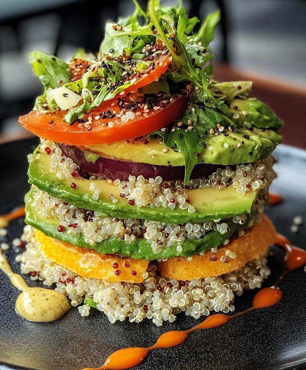 Avocado and Quinoa Salad Stack