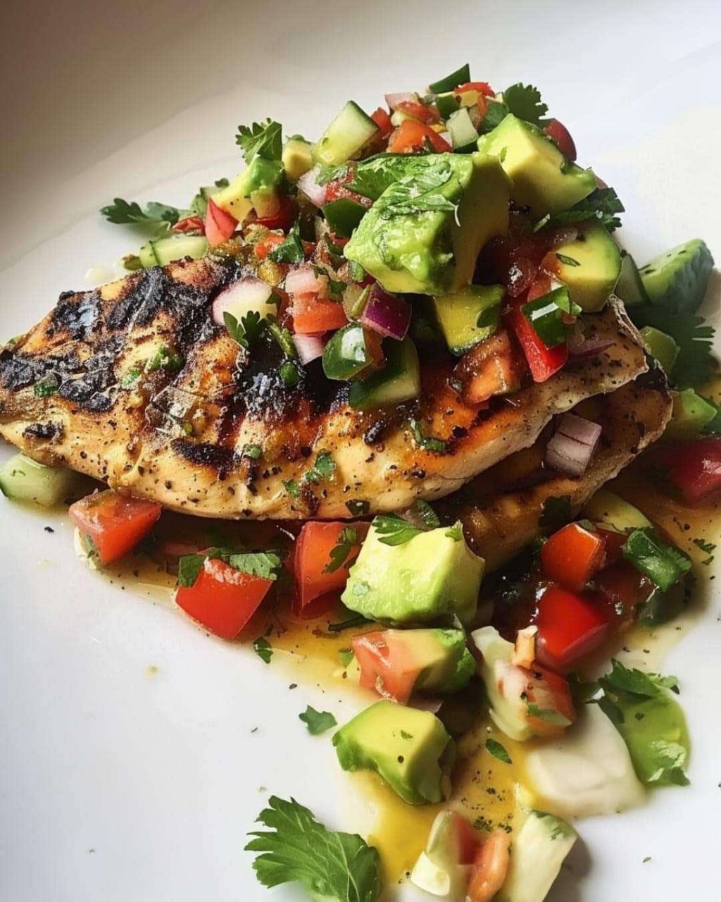 Fiesta Lime Chicken with Avocado Salsa