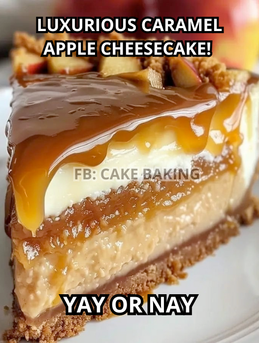 Luxurious Caramel Apple Cheesecake!